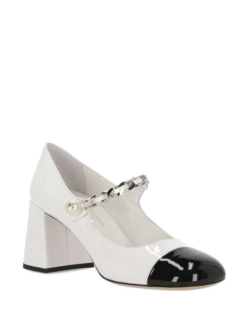 White/black calf leather pump MIU MIU | 5I248DF-Y065ZHVF0964